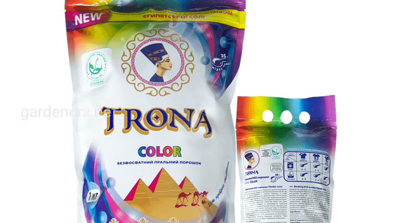 Порошок стиральный бесфосфатный «TRONA color», 1кг