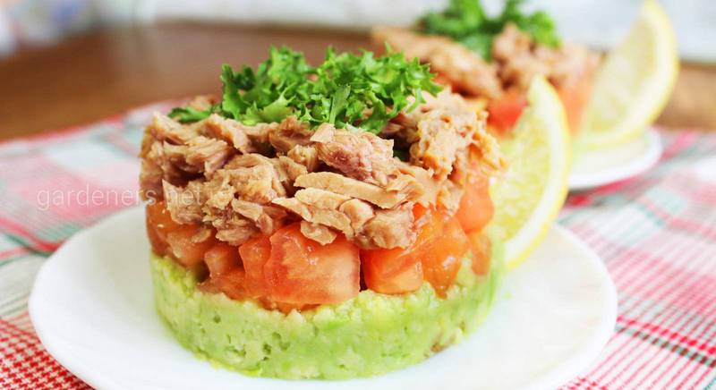 Рецепт с салата з тунцом 