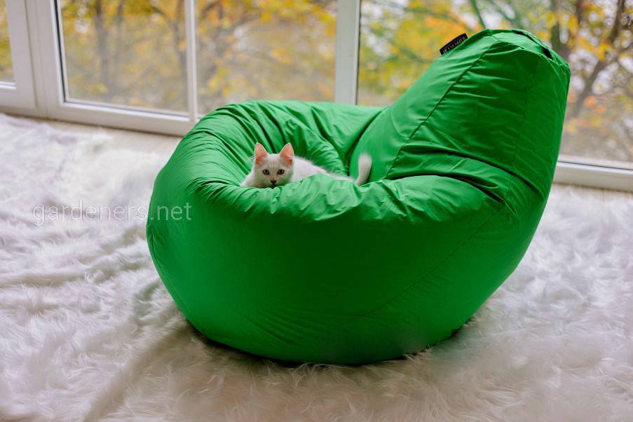 Компания Арт-Пуф, кресло груша зеленого цвета