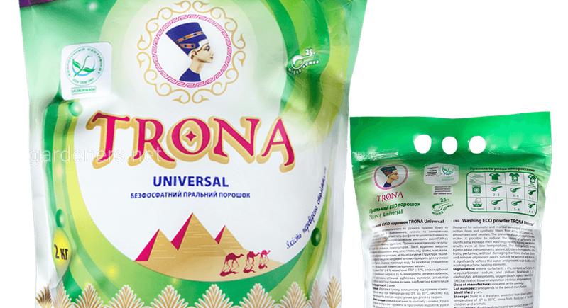 Порошок стиральный бесфосфатный «TRONA universal», 2кг